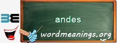 WordMeaning blackboard for andes